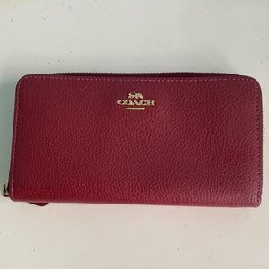 Red Leather Coach Wallet